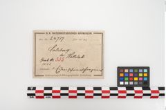 Etikett zu Eisenantennendolch (NHMW-PRAE-024717)